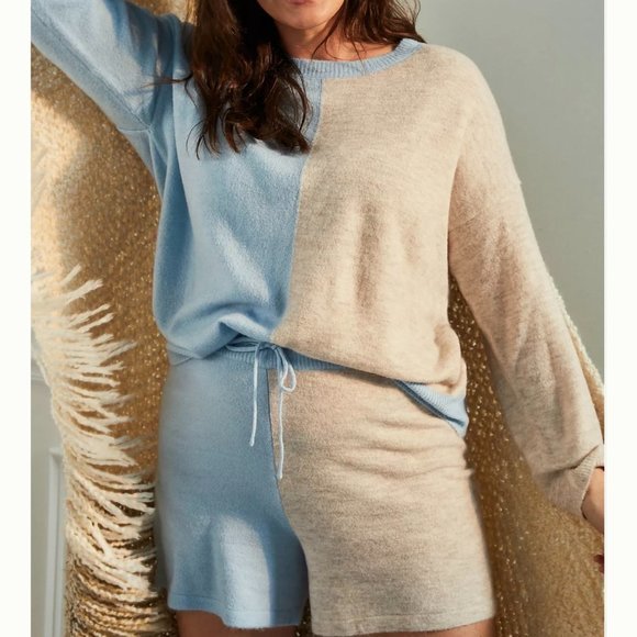 NWT Saturday/Sunday Lea Colorblocked Knit Lounge Set Anthropologie - Picture 3 of 15